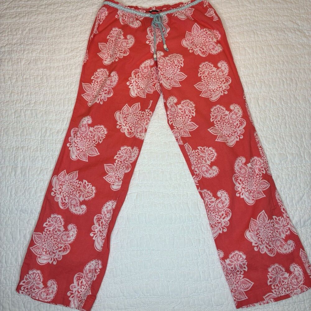 Cynthia Rowley Rip Curl Lounge Beach Pants‎ 100% Cotton Sz S Lightweight Comfort